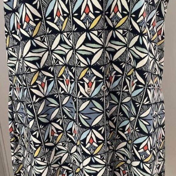 Tory Burch Tribal Drop Waist 100% Cotton Tunic size Large - Picture 4 of 5